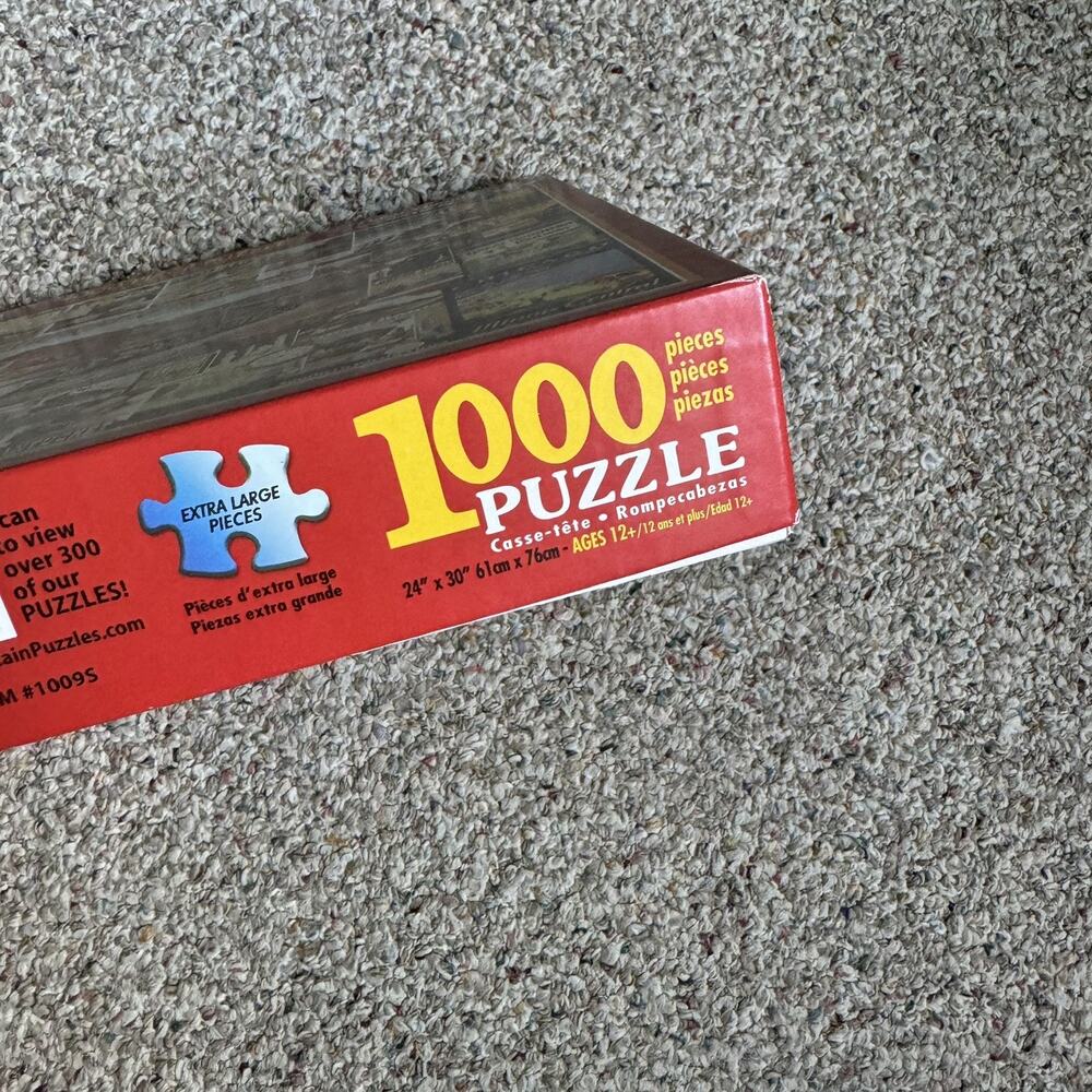 White Mountain Puzzle GOLDEN AGE OF RAILROADS 1000 Piece Complete - Picture 2 of 4